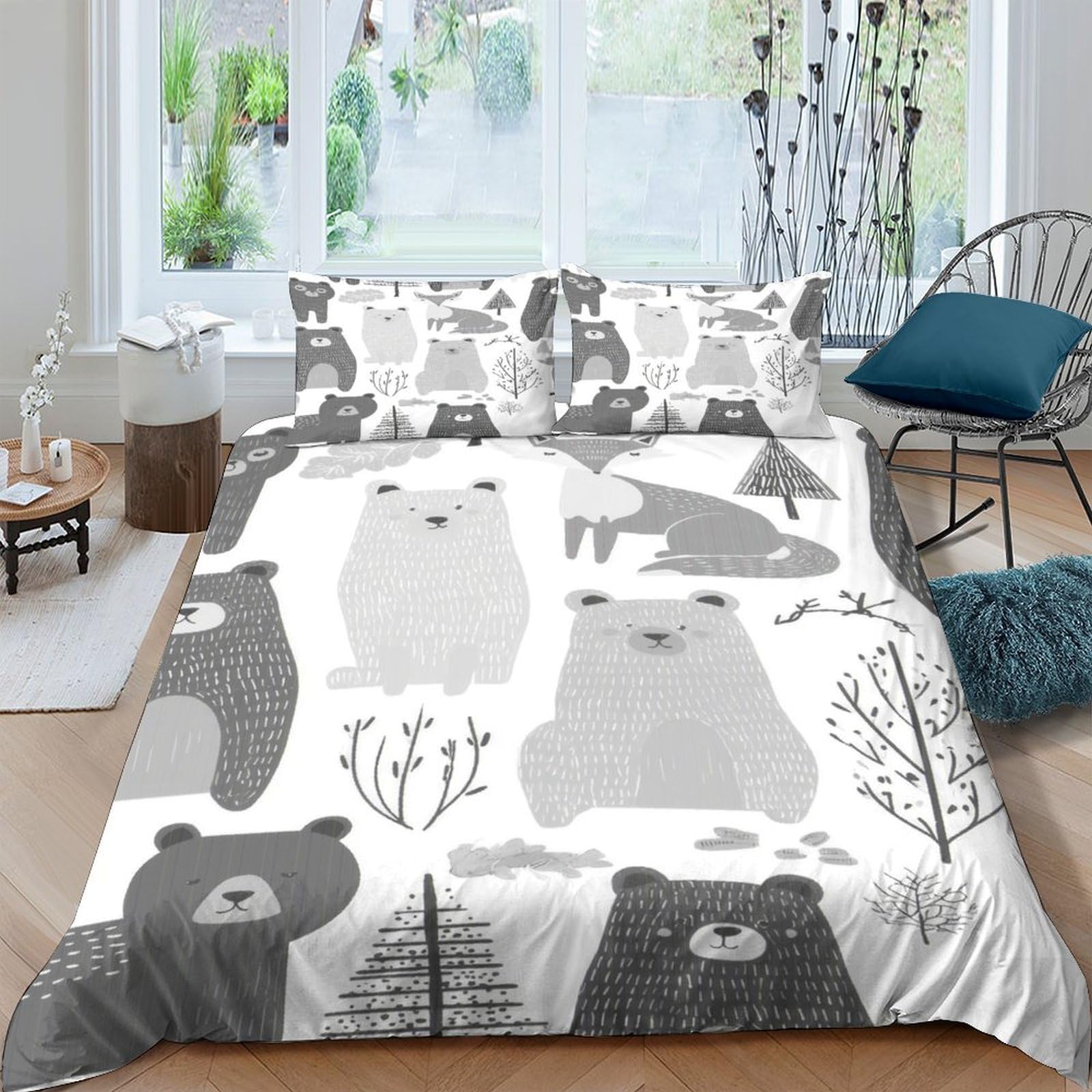 Linge de lit respirante 3D parure de lit fantastique super king 260x220cm