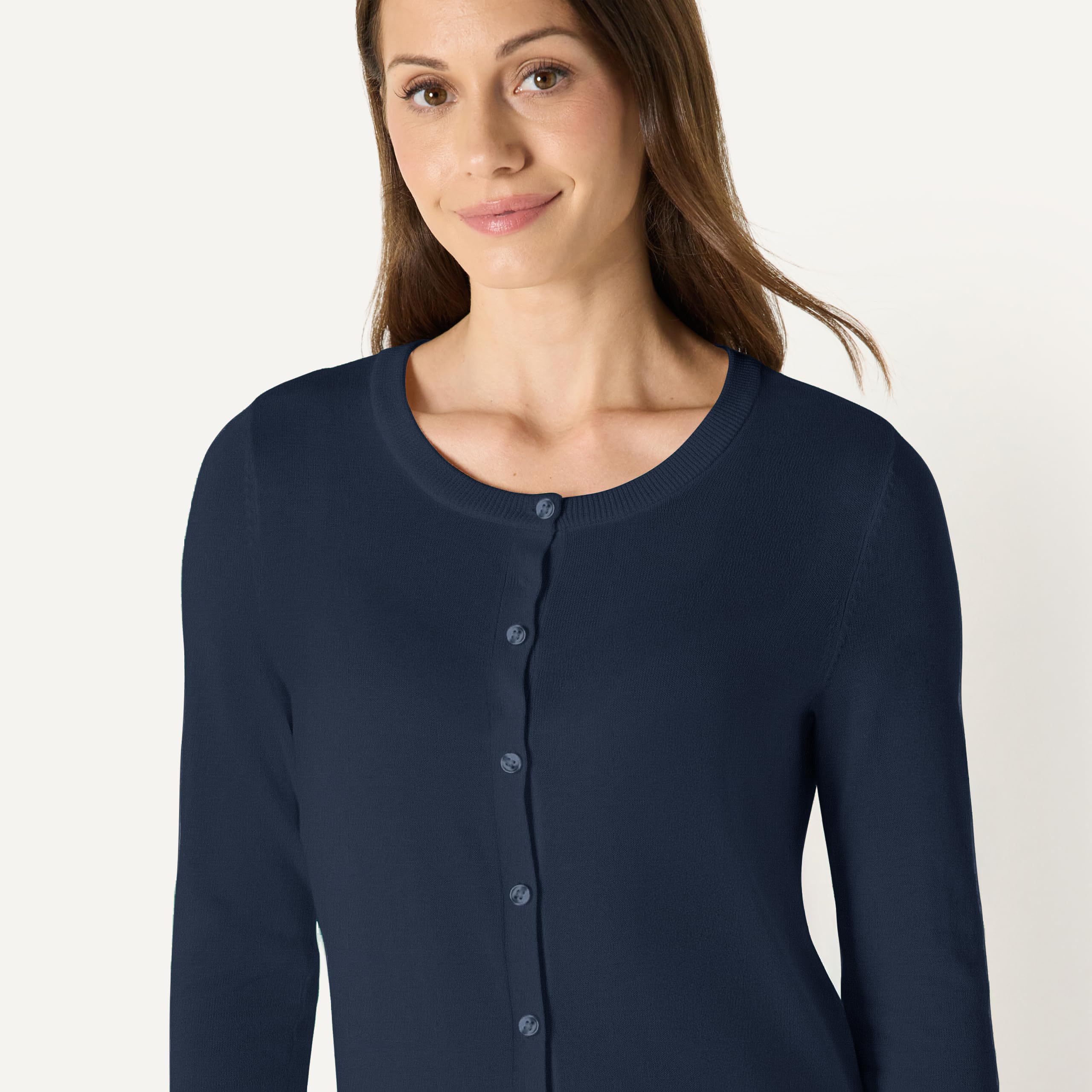 Amazon Essentials Gilet Col Rond Léger (Grandes Tailles Disponibles) Femme