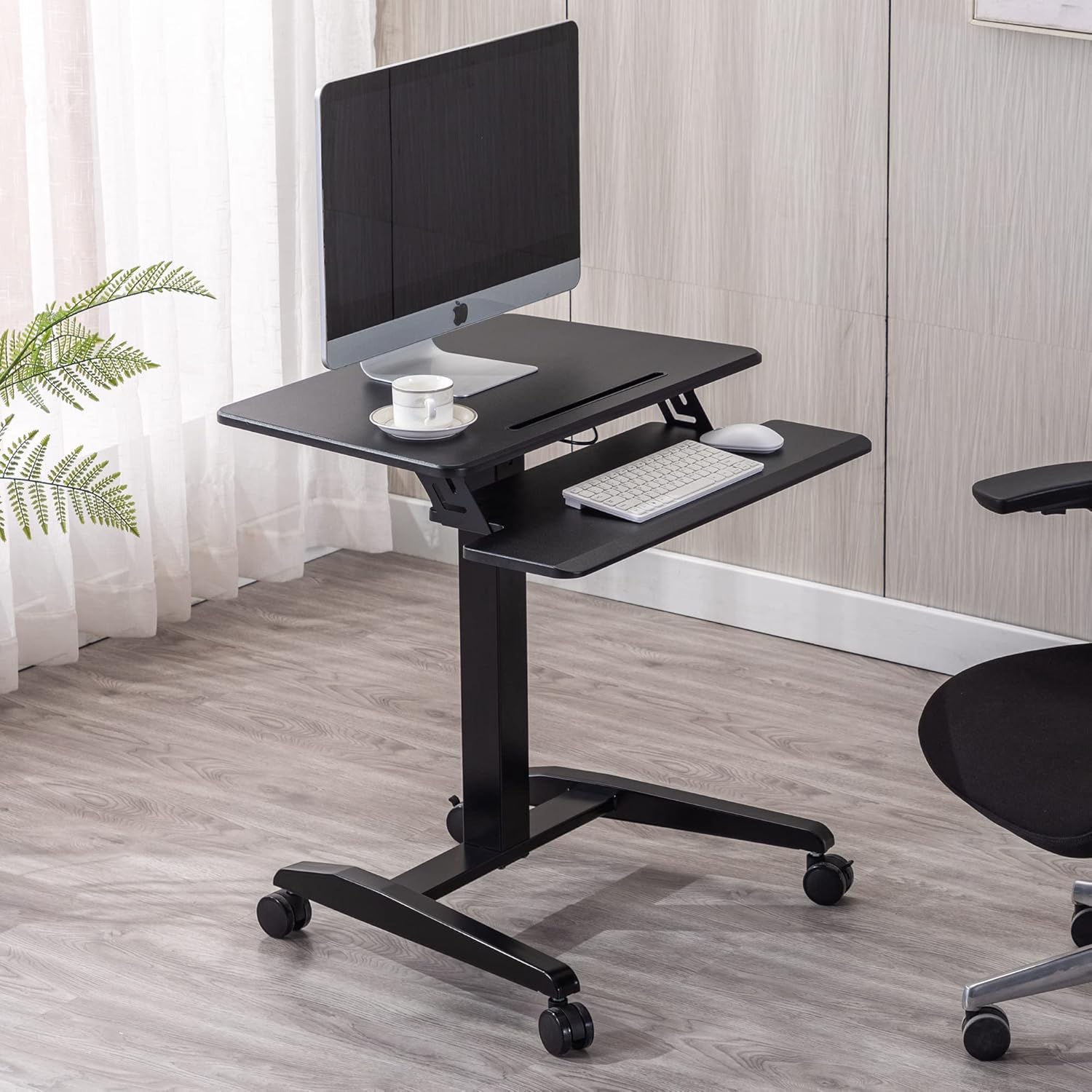 Bonzy Home Mobile Standing Desk with Keyboard Tray
