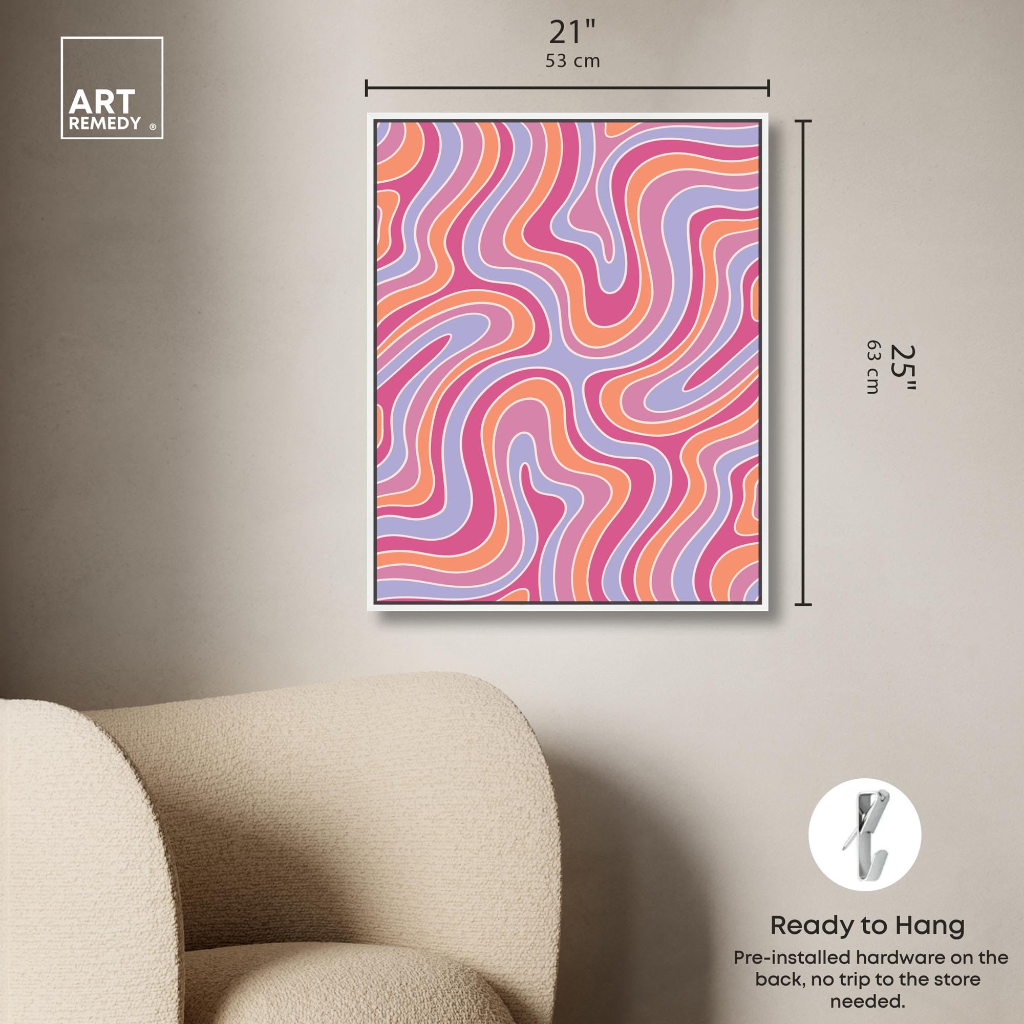 Art Remedy Retro Pop Gummibärchen Leinwand Trendy Retro Poster Weißer Rahmen 20x24