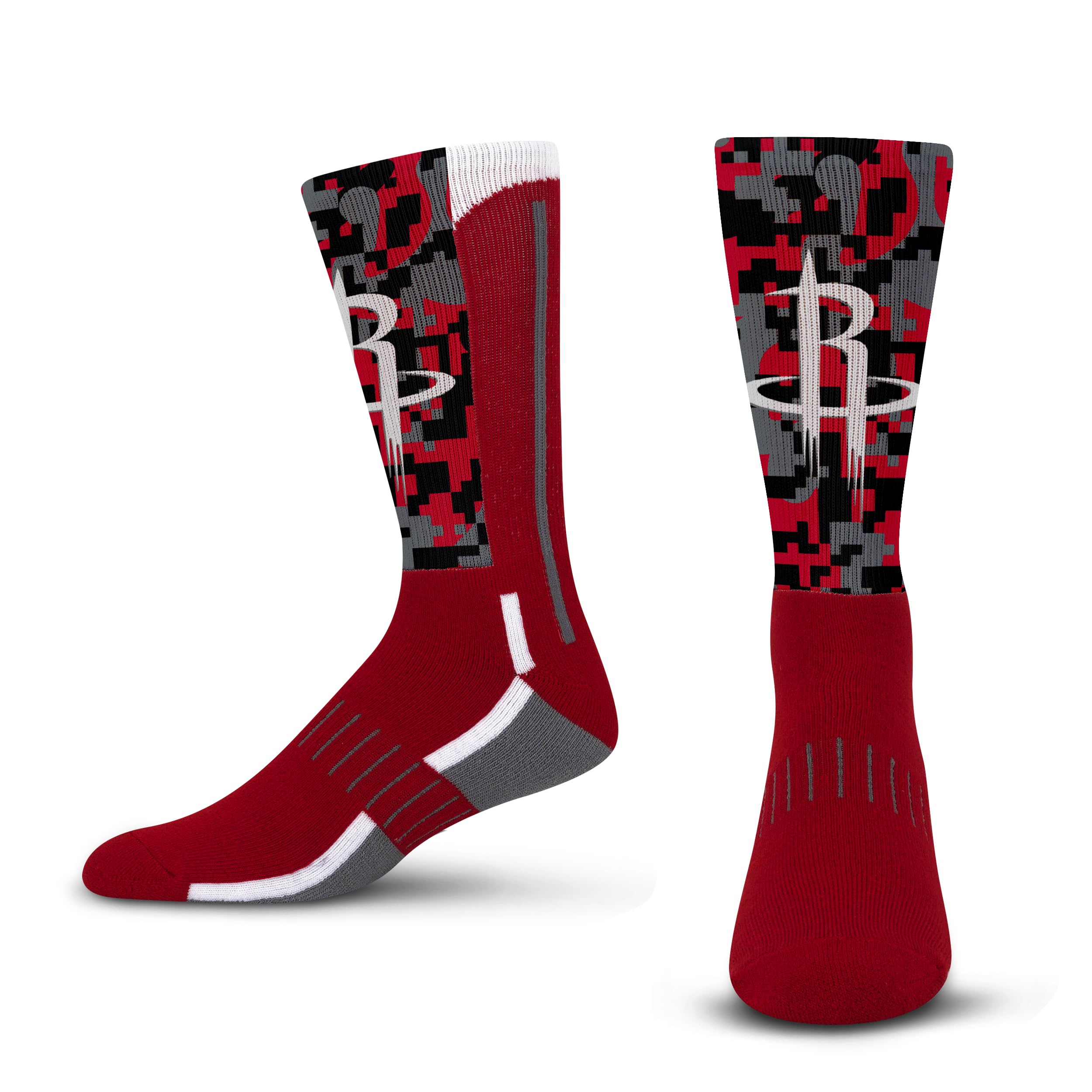 For Bare Feet Men's NBA Digi Mashup Crew Sock Large