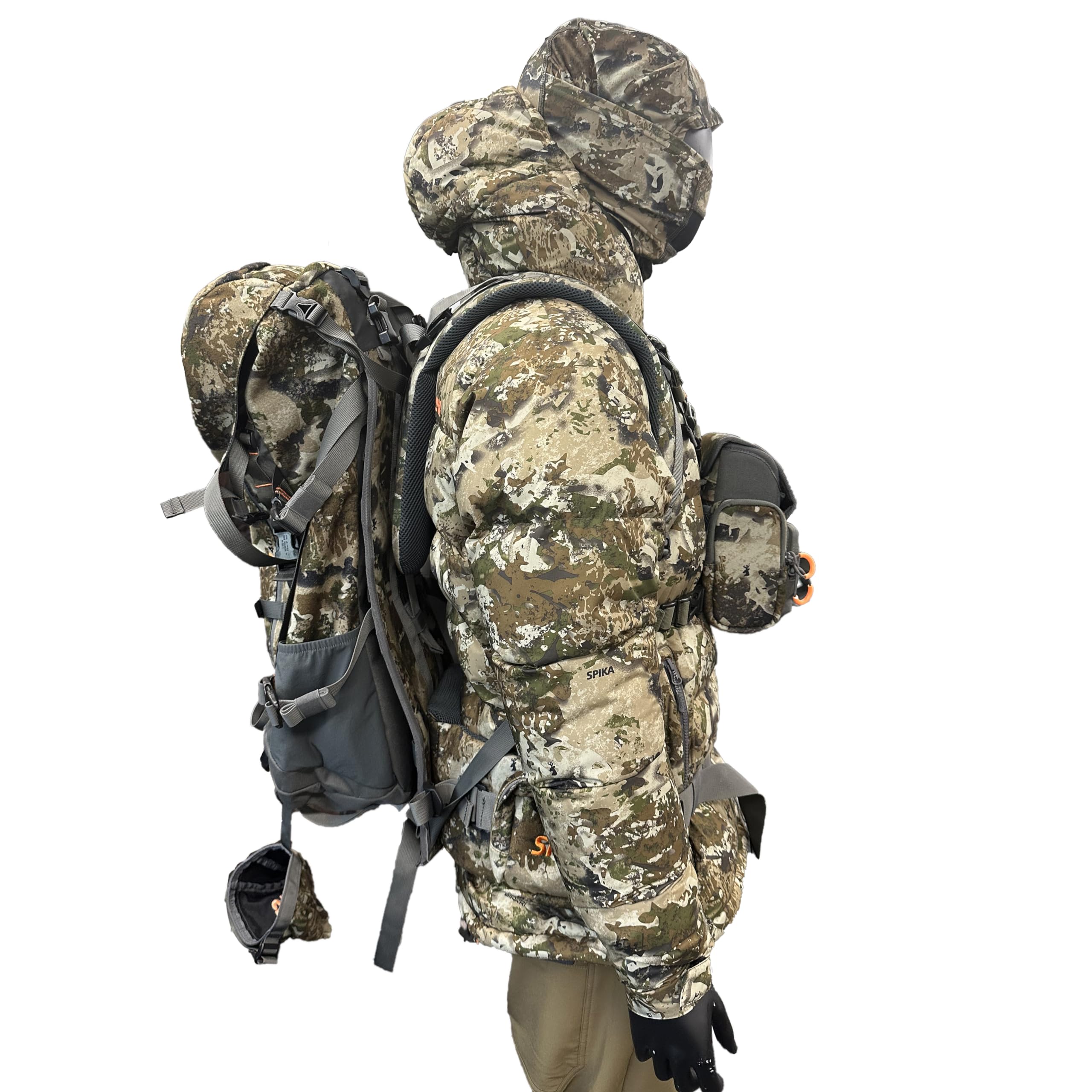 SPIKAHunting Set：40L Hunting Backpack with Binocular Harness Chest Pack