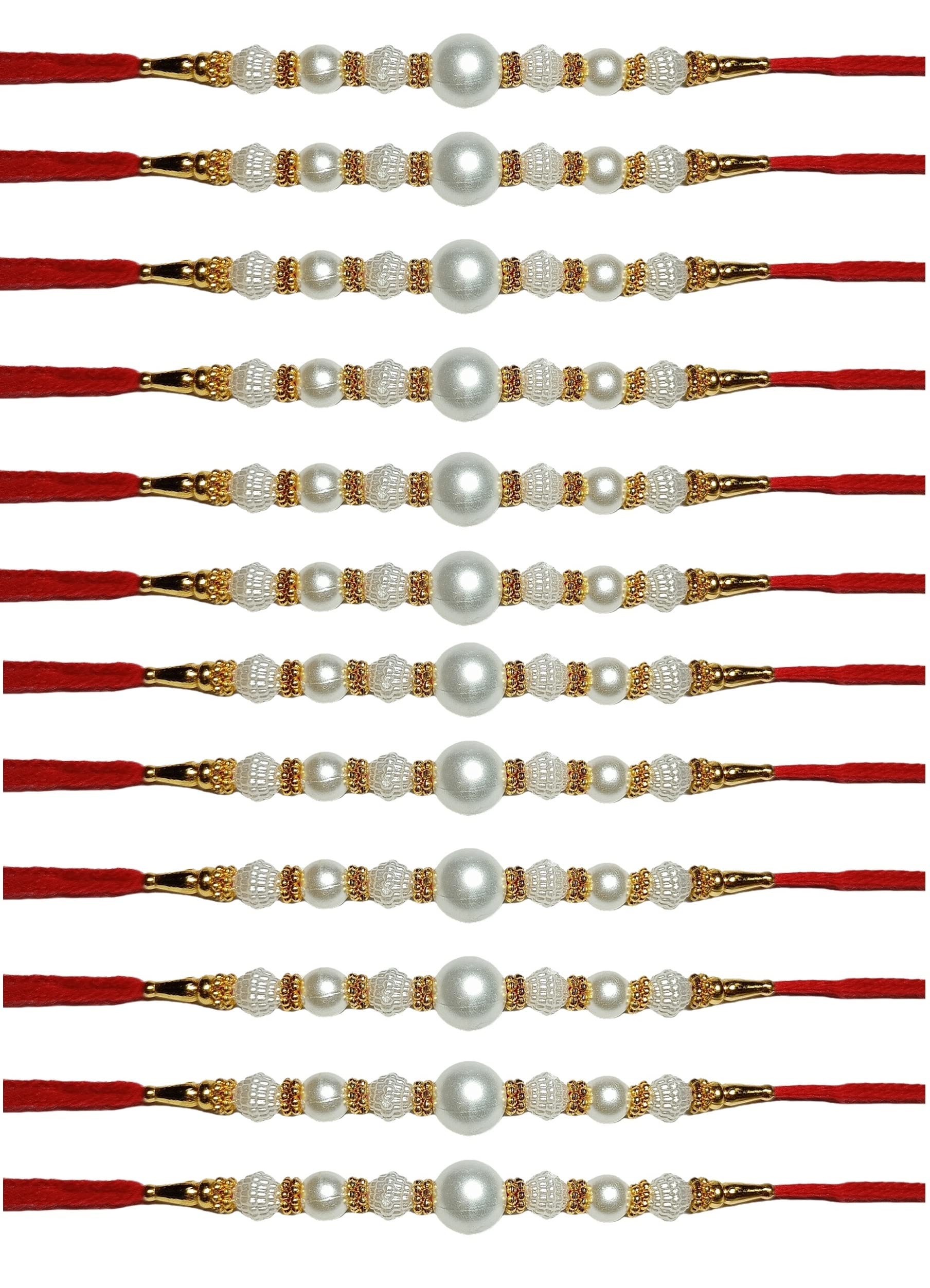 DEEPTI DECOR Set Of 12 White Beads Moli Thread Kalava Rakhi For Brother Rakhi Combo Rakhi For Bhaiya, Rakhi Gift For Brother 12 Similar Rakhi Set For Men Rakhi, Moli Rakhi Rudraksha Rakhi (B0B75Q59CD) Amazon Price History, Amazon Price Tracker