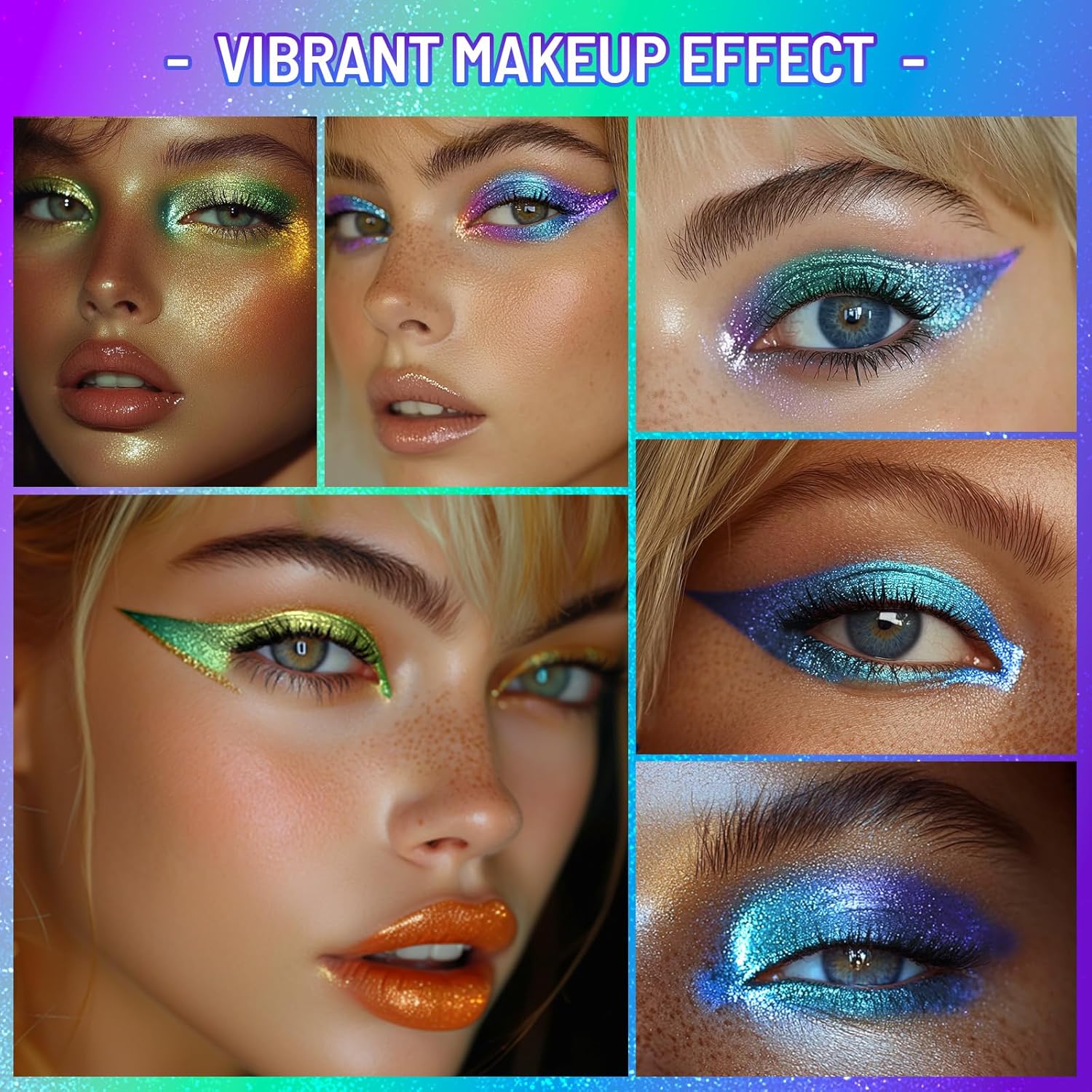 UCANBE 4PCS Chameleon Eyeshadow & Eyeliner Gel Pencil Set - Multichrome Shifting Colors Metallic Glitter Eye Makeup,Waterproof Long-Lasting Smudge-Proof Multi-Dimensional Color - Image 7