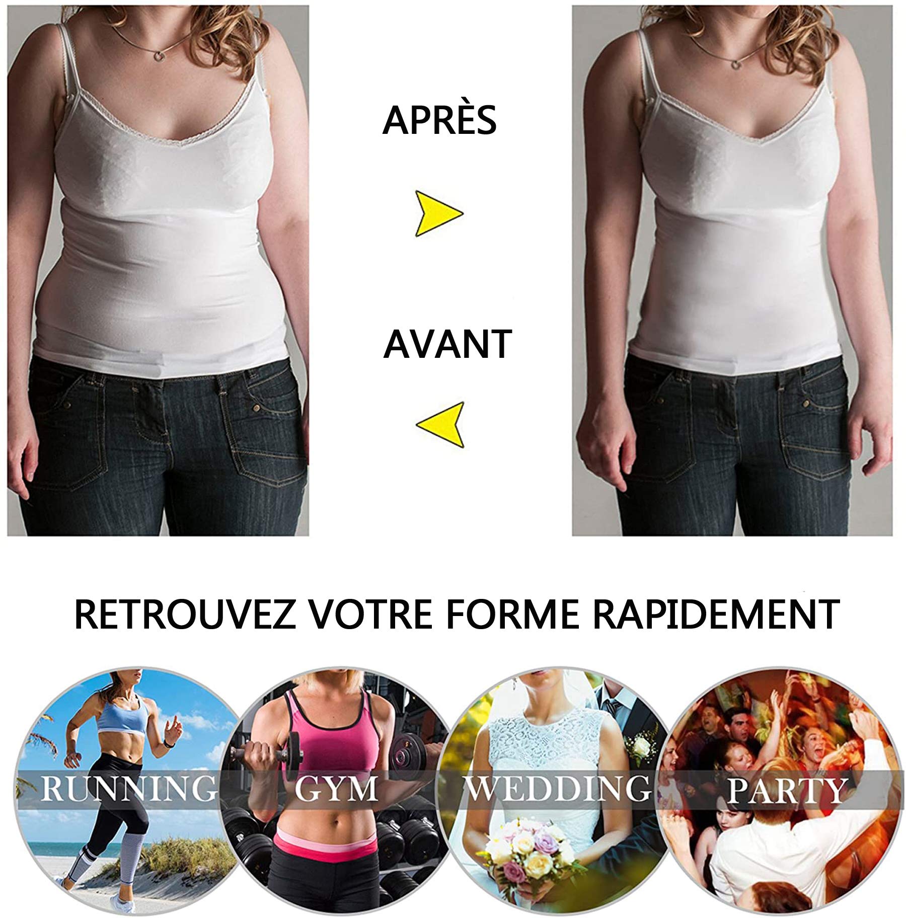 Femme Gaine Amincissante Ventre Plat Invisible Serre Taille Corset Minceur Body Sculptant Shapewear