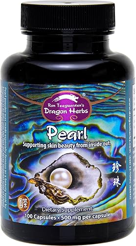 Miniatura 1 de Dragon Herbs Pearl - 100 cápsulas - 500 mg - Todos los ingredientes naturales sin OMG polvo de perla pura
