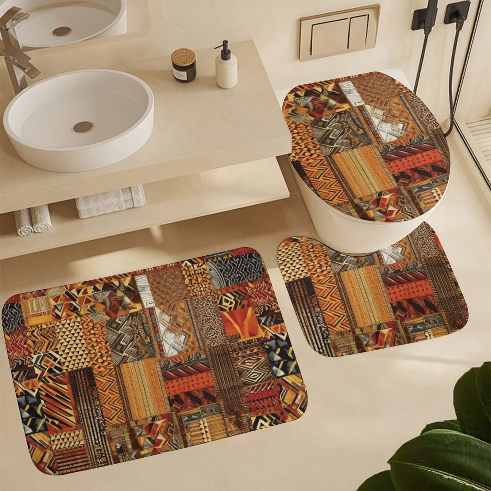 YongXinMY Alfombra De Ducha Curvada De Felpa, Patrón De Fibra Súper Suave, Absorbente, Semicircular, Antideslizante, Lavable, Alfombra De Suelo Esponjosa Para Puerta De Baño, Esquina Y Fregadero (D