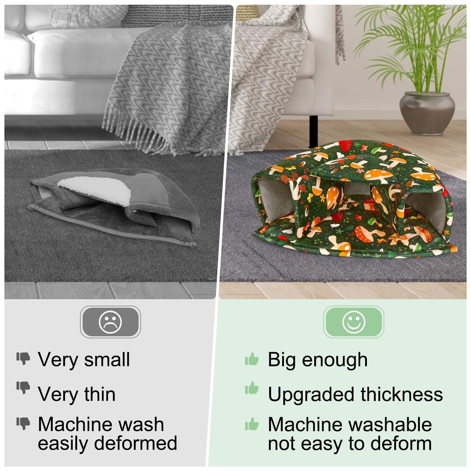 Guinea Pig Cage Liners 3-Pack - Washable, Waterproof, Anti-Slip Bedding For Midwest Cage 49x24 Inches