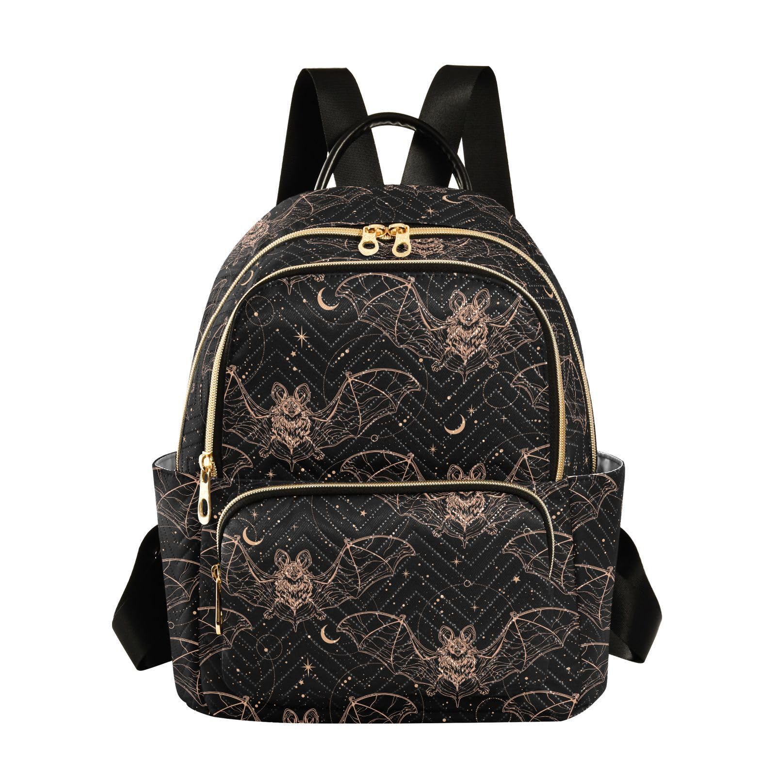 Women Mini Backpack Gothic Bats Moon Fashion Purse,S