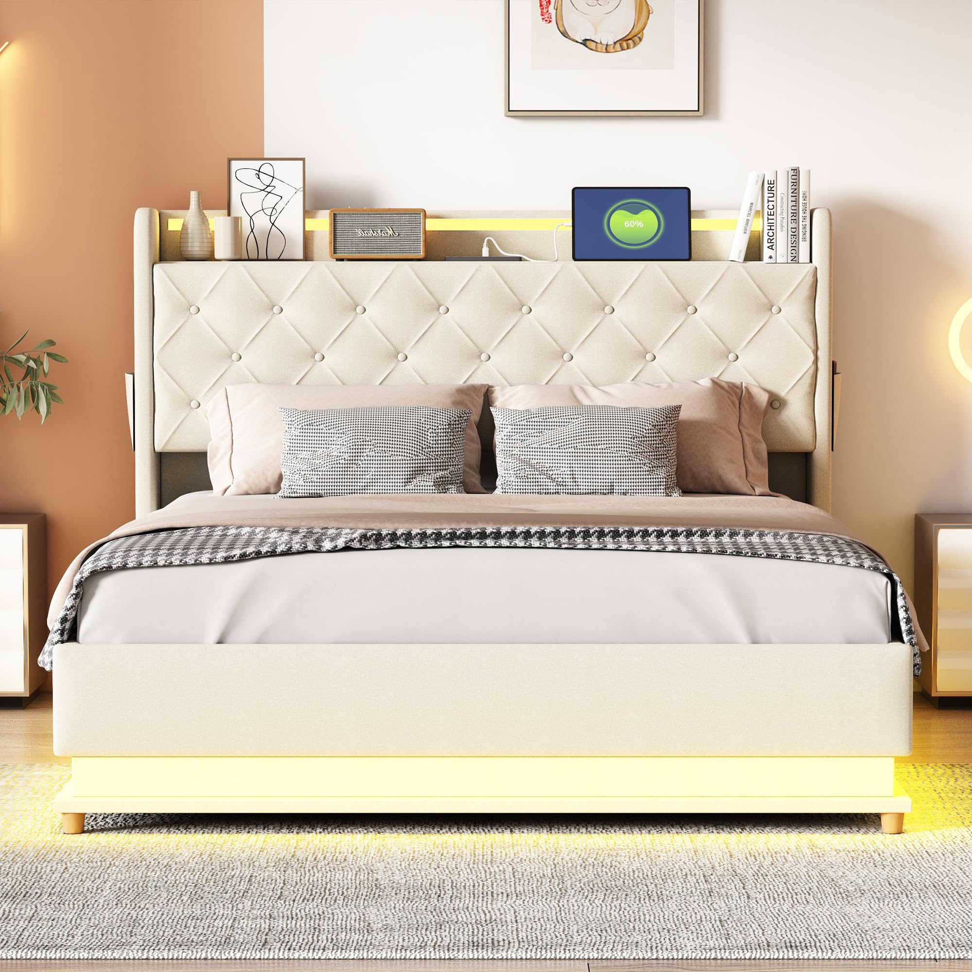 Letto Matrimoniale Imbottito Con Contenitore Letto Imbottito 140 X