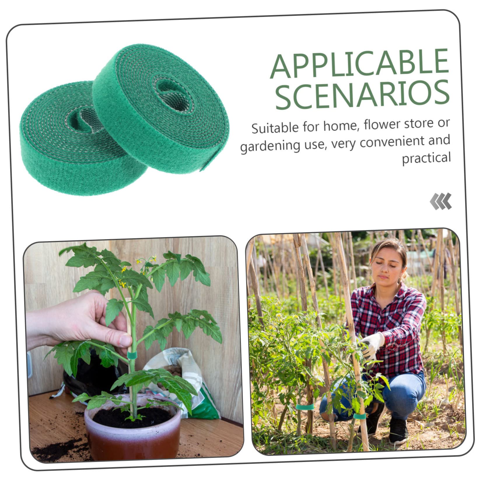 4stücke Wiederverwendbare Pflanzenbinder Flexible Gartenbänder Unterstützung Und Fixierung Von Pflanzen Pro Rolle Grün Für Tomaten Und Andere Gewächse