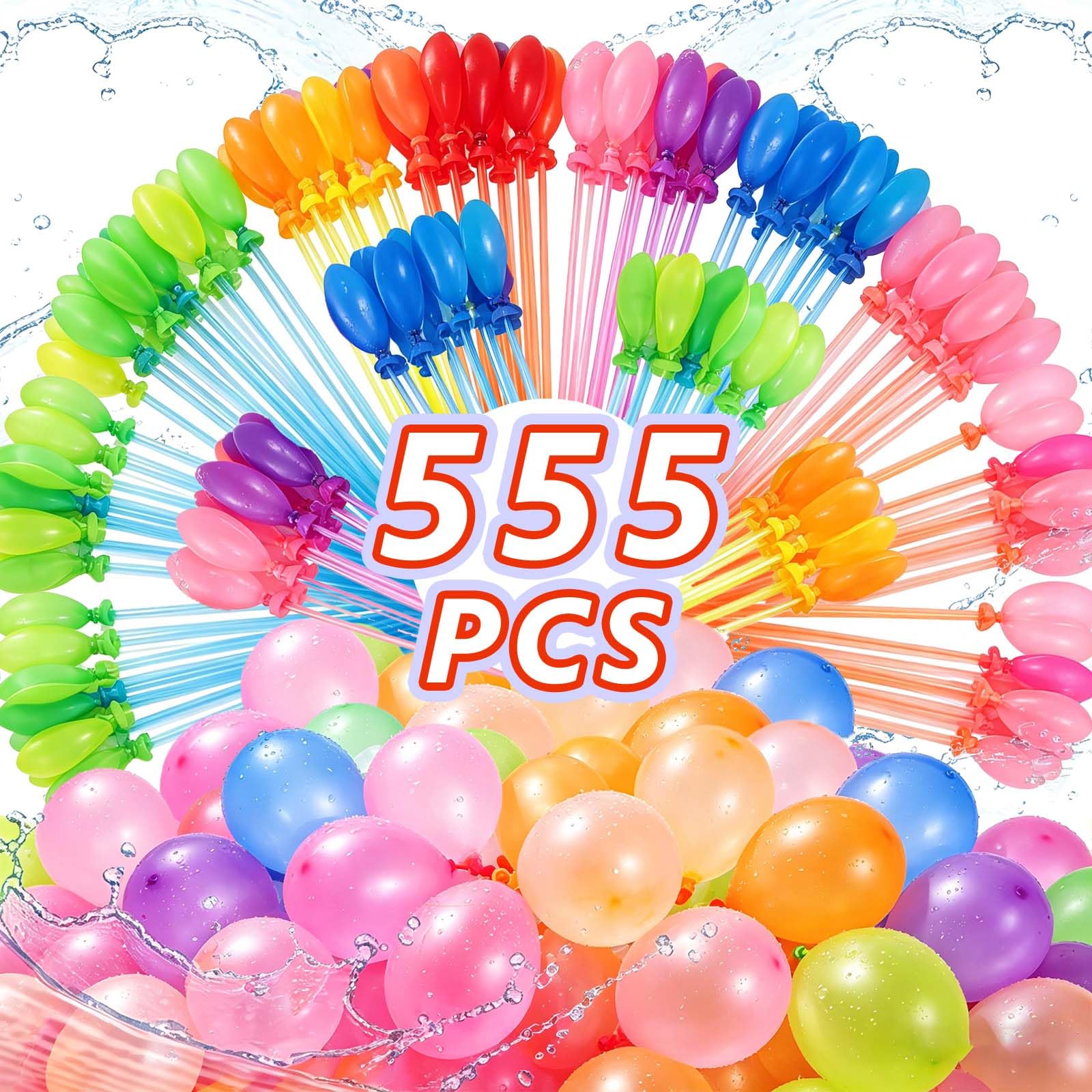 NEXVORA Water Balloons for Kids 555 Pack Quick Fill Self-Sealing