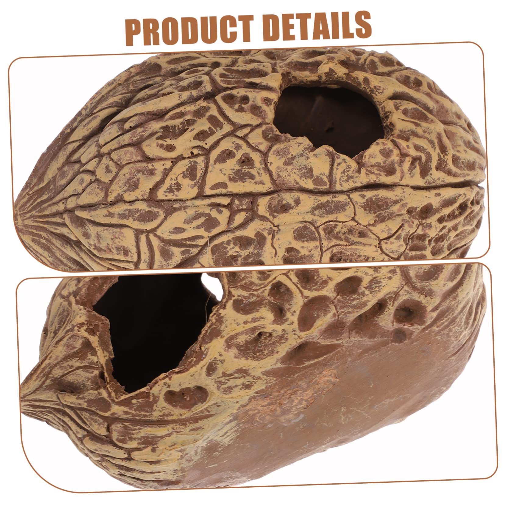 COLLBATH Cueva De Escondite para Peces y Reptiles Refugio Natural para Acuarios y Terrarios Decoración Acuática Única y Divertida Gran Escondite para Vida Marina y Reptilística