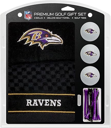 Vista 24 de Team Golf Juego de regalo premium de la NFL: toalla bordada de lujo, 3 bolas, 14 camisetas (2-3/4 pulgadas regular)