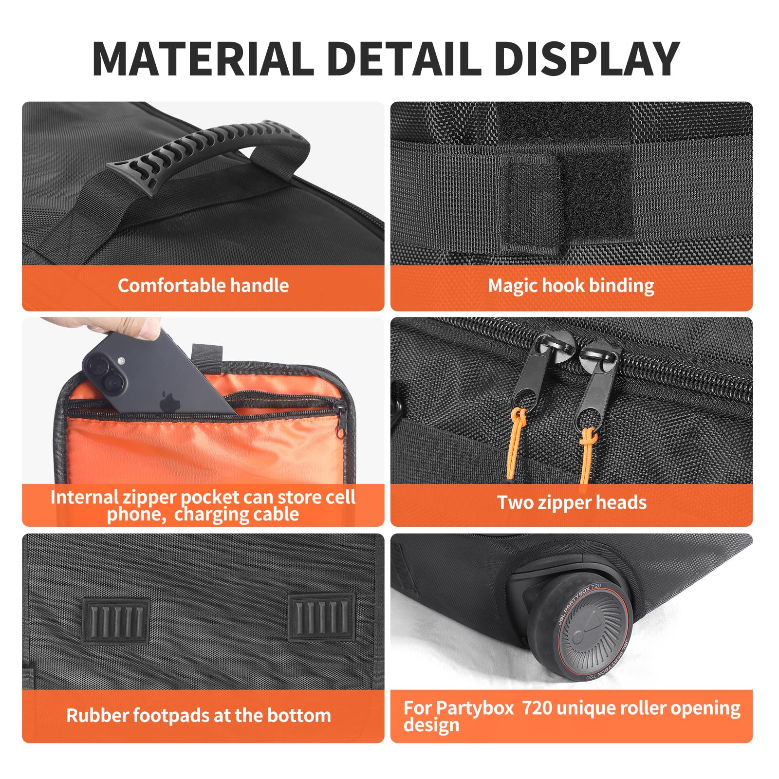 Funda para altavoz compatible con JBL PartyBox 720, cubierta antipolvo para altavoz portátil, bolsa de transporte de viaje, bolsa de almacenamiento para altavoz JBL PartyBox 720 para fiestas