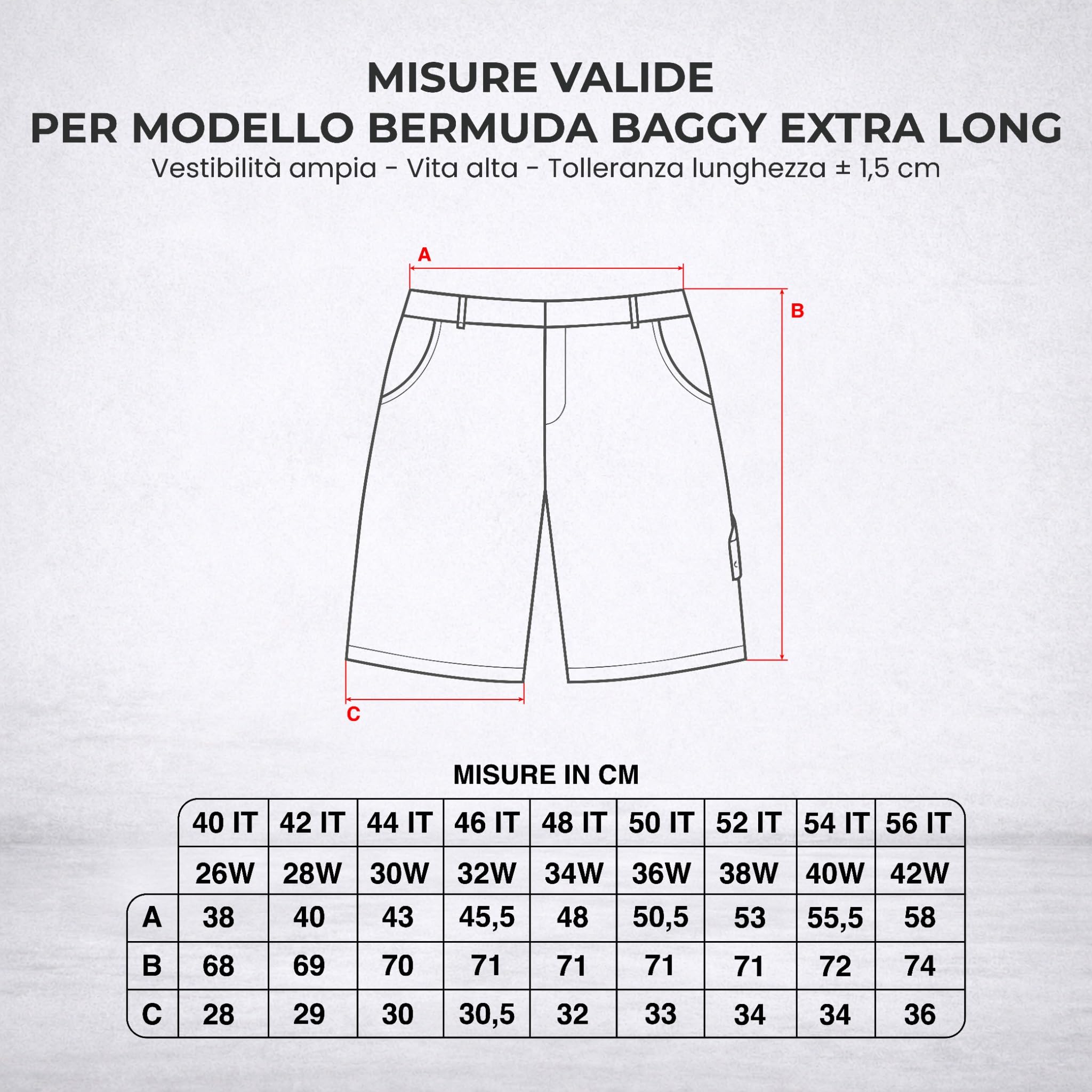 Bermuda Jeans Baggy Extra Long Uomo – Jorts Hip Hop Skate Streetwear Oversize Blu Eco Wash - W 26 IT 40