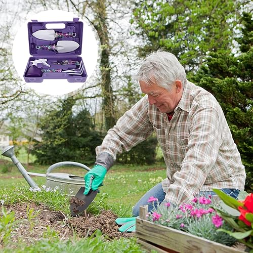 Miniatura 9 de Luxshiny Multifunctional Gardening Tool with Storage Box Planting and Transplanting Kit for Growing Plants Pointed Shovel and Rake Portable Outdoor