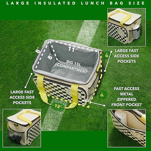 Miniatura 2 de Bolsa grande aislada de 15 litros, caja térmica reutilizable, contenedor de refrigerador a prueba de fugas para hombres y mujeres con correa de