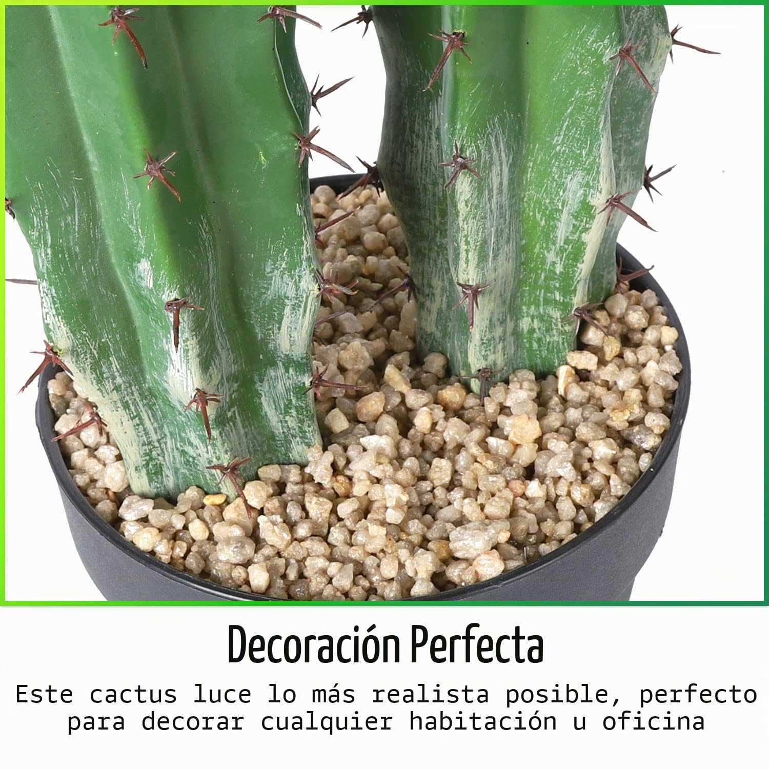 Cactus Artificial Grande de 36 Pulgadas, Plantas de Cactus Artificiales para decoración del hogar, jardín, Oficina, Tienda