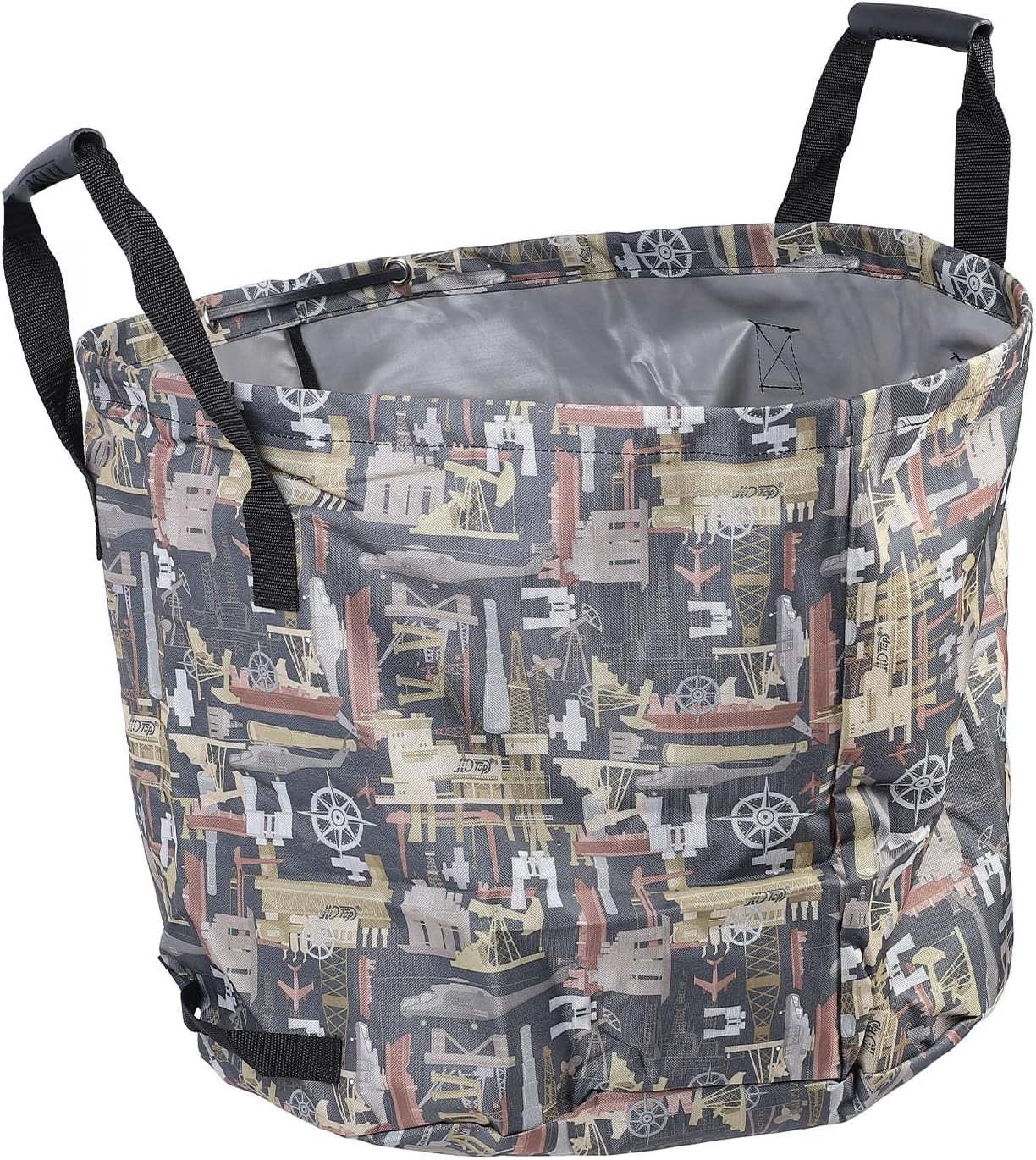 Reusable Garden Waste Bag, Large Capacity Canvas Leaf Bag, Foldable Yard Waste Bag with Double Handles for Outdoor Garden Lawn Cleaning, Durable and Easy to Store