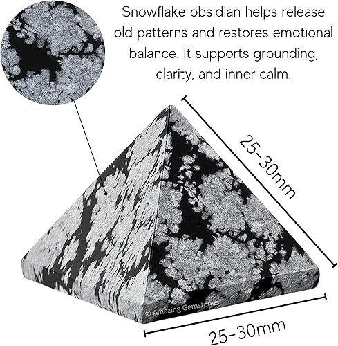 Miniatura 170 de Amazing Gemstone Piedras curativas de cristal de pirámide de labradorita, gran figura piramidal de 1 pulgada de pirámide de piedra natural