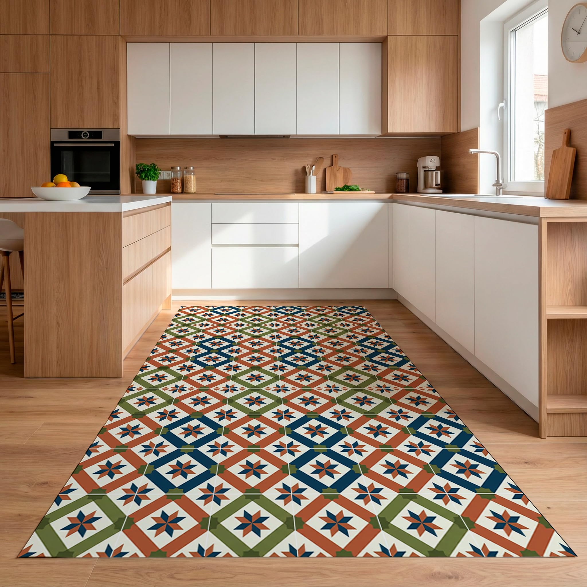 Alfombra Vinílica Cocina Antideslizante Lavable 120x160cm — Printarama | Suelo Baño Pasillo Impermeable Made in Spain