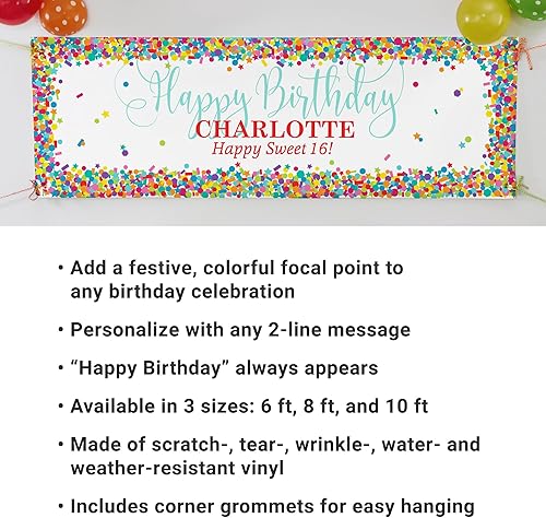 Miniatura 25 de Let's Make Memories Cartel personalizado de cumpleaños de unicornio – Cartel de feliz cumpleaños para niños – Decoraciones de fiesta personalizadas