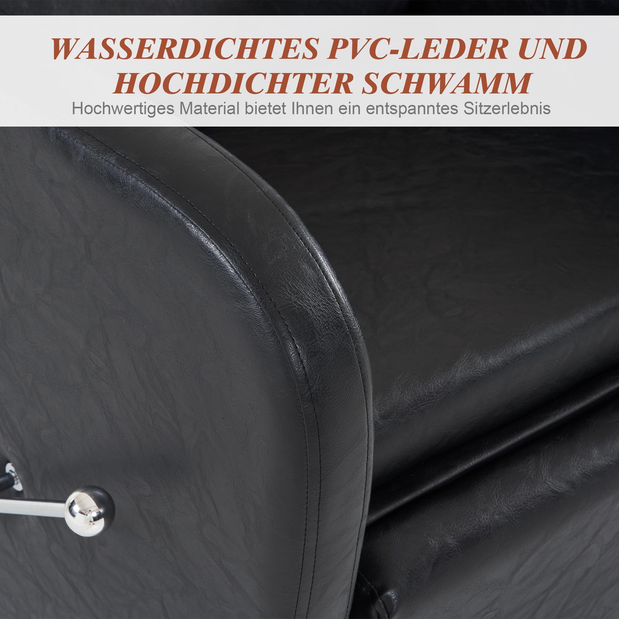 Barberpub Friseurwaschbecken Waschplatz, Shampoo-Stuhl, Rückwärtswaschsessel Friseursessel Waschsessel für SPA Salon 9090 (Schwarz)