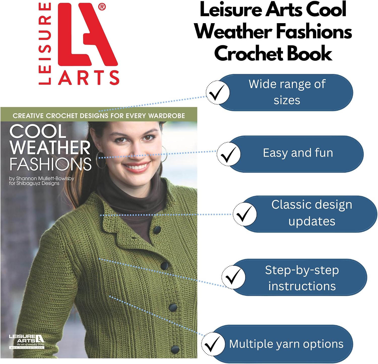 LEISURE ARTS Cool Weather Fashions Crochet Book, Crochet Book, Pattern Books, Books Patterns, Patterns, Stitch Patterns for Beginners