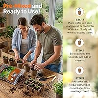 Vista 5 de WONDER SOIL 250 bolitas iniciales de semillas orgánicas Suelo de inicio de semillas listo para plantar cargado con nutrientes premezclados