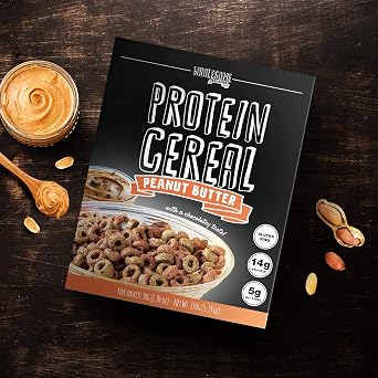 3 Pack Protein Cereal, Low Carb Cereal, High Protein Cereal, 15g Protein, 4g Net Carbs, High Performance Cereal, Macro-Controlled Packages (Peanut Butter)