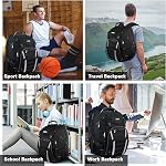 Travel Laptop Backpack, Extra Large school backpack for Men, Water-Resistant Basketball Backpack with RFID Pocket, Anti Theft TSA Approved, College Student Bookbag Fits 17 Inch Computer Notebook