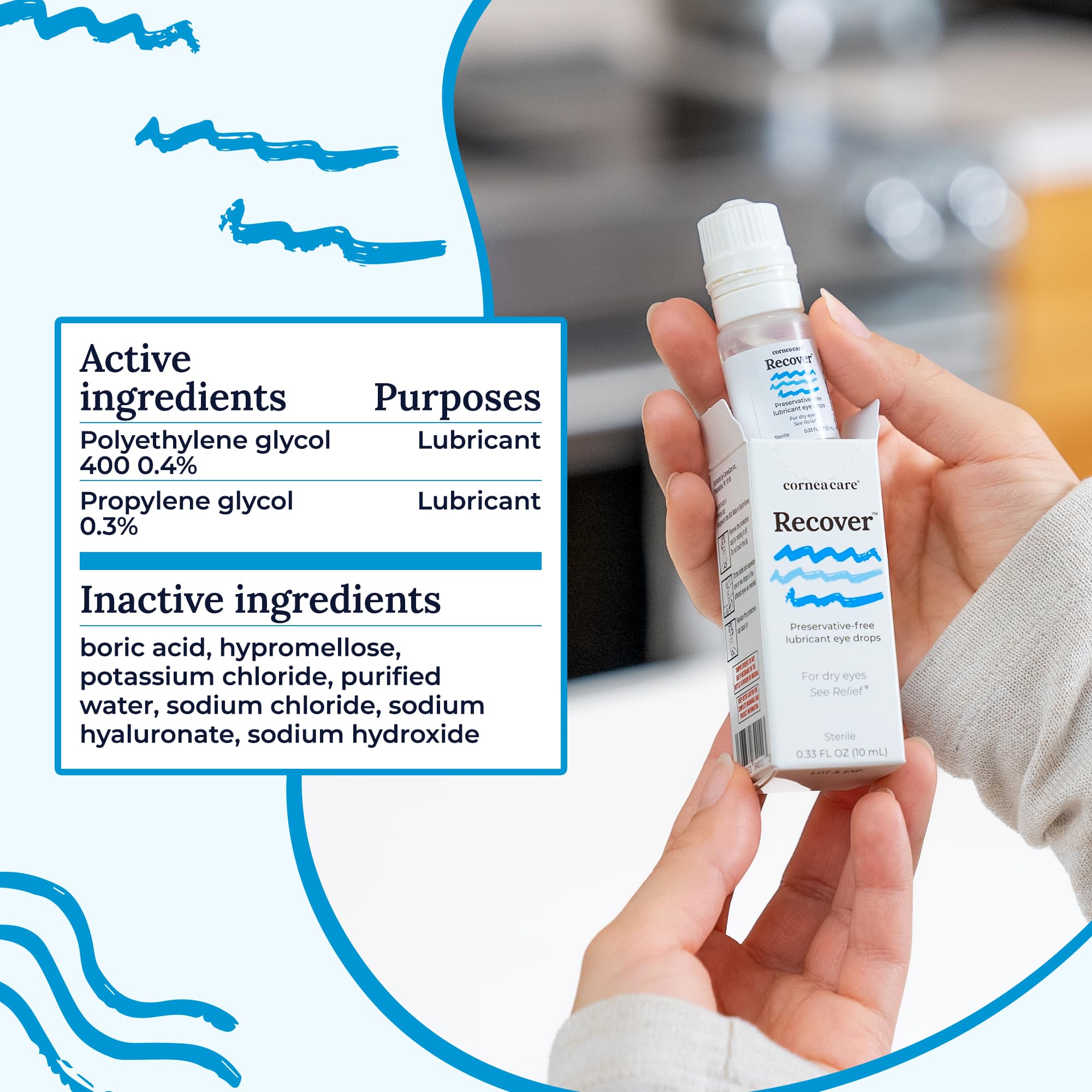 CorneaCare Recover Hydrating Eye Drops | for Dry Eyes Relief | 300 Drops — Amazon image 9
