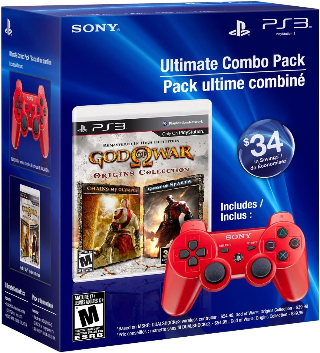 Ultimate Combo Pack God of War Origins Collection & Red DUALSHOCK3