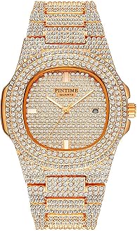 Luxury Unisex Watch Crystal Diamond Watches Big Face Women's Men's Quartz Watch Gold Color Silver Color Rose Gold Color Stainless Steel Wrist Watch