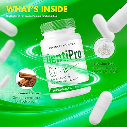 Miniatura 6 de Paquete de 2 cápsulas DentiPro - Desbloquea tu confianza con tu sonrisa perfecta, fórmula premium para una salud bucal completa, mezcla totalmente