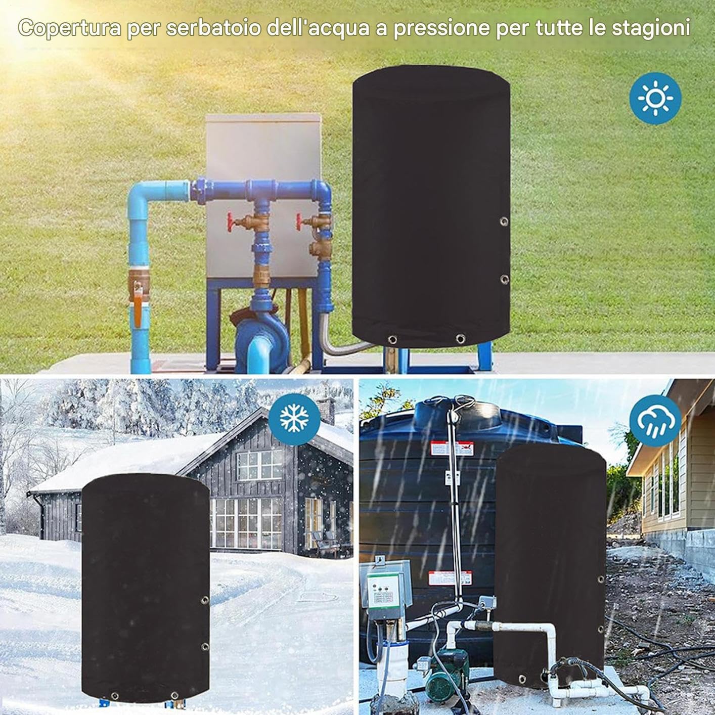 Cubierta De Bomba De Pozo - Manguito Aislado Antidesgaste, Protección Del Tanque Anticongelante Protegida Rayos UV, Protección De Bomba De Fuente Resistente A La Inintemperie | Construcción De Un Si