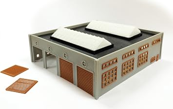 Outland Models Train Railway 4-Stall Locomotive Shed/Engine House Z Scale