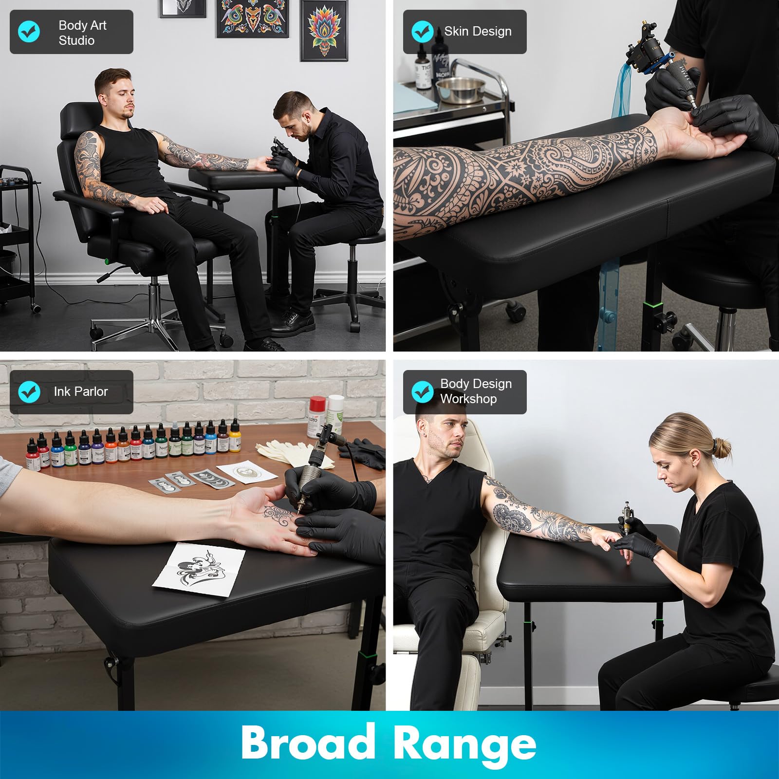 Tattoo Armlehne Armauflage Armrest Pad Verstellbare Höhe Tätowierung Armauflage Transportable Tätowierungswerkzeug Tattoo Armstütze für Orte wie Salons, Schönheitssalons, Salons