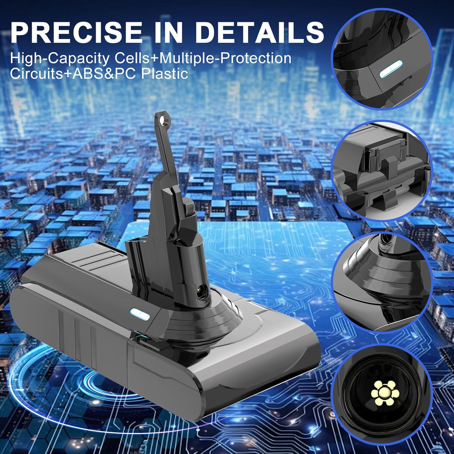 JOTACT Upgraded 21.6V 6000mAh V8 Battery Replacement Compatible with V8 Animal V8 Absolute V8 Fluffy V8 Motorhead V8 Cordless Stick V8 Handheld Cordless Vacuum Cleaner SV10 215681 967834-05