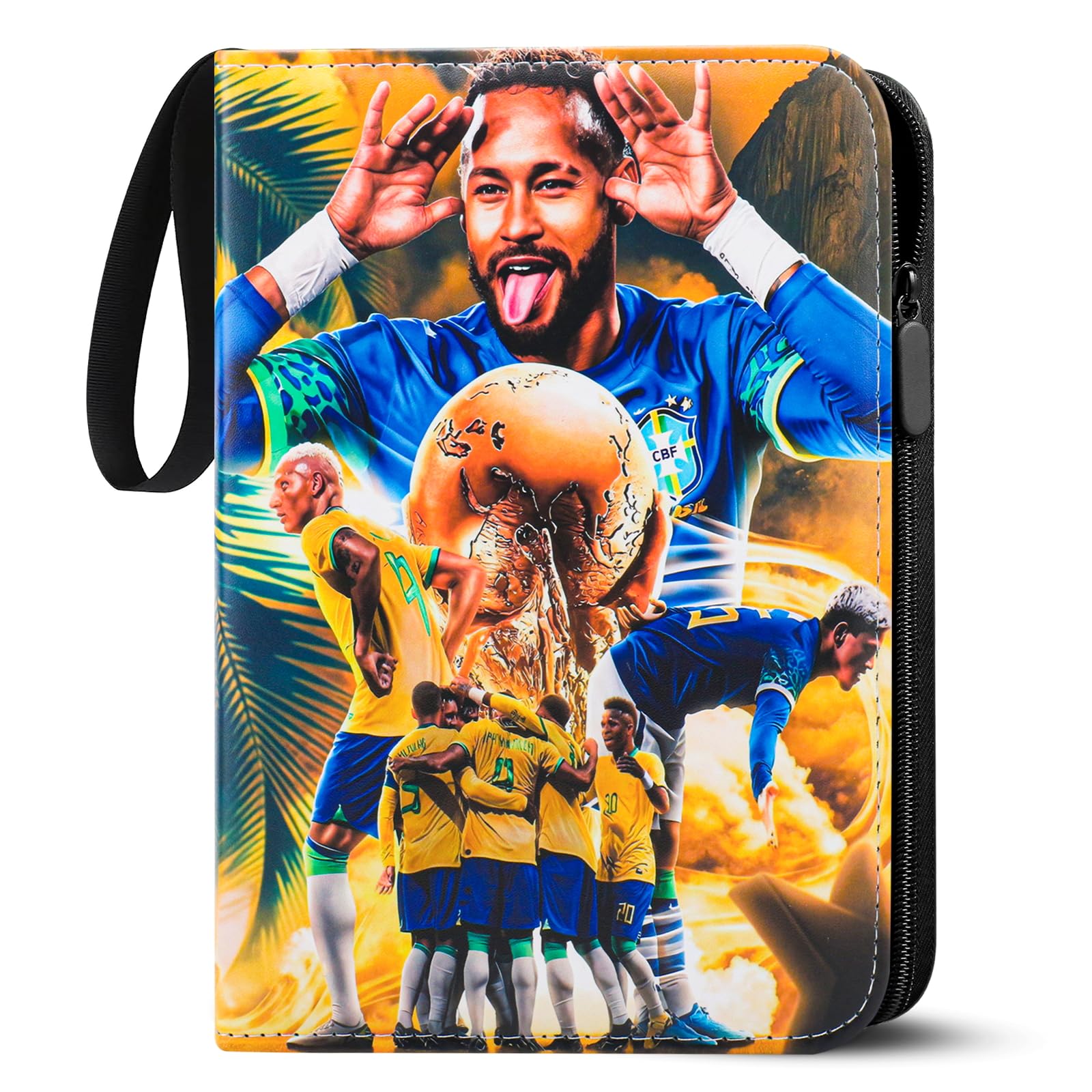 LYAILOOGXL Fussball Karten Sammelalbum 400 Karten - Sammelalbum Fußball Karten - Sammelkarten Album Fussball zum Sammeln und Tauschen,PU-Material mit wasserdichter Oberfläche