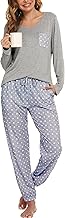 Lovasy Pyjamas for Women Long Sleeve Pjs 2 Pieces Ladies Pajamas with Pockets