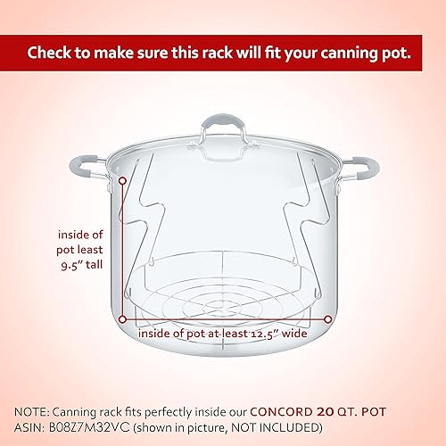 Miniatura 9 de Concord Kit de iniciación de acero inoxidable de 7 piezas con estante. Sin óxido, estabilidad adicional. Paquetes a granel (juego de lata)