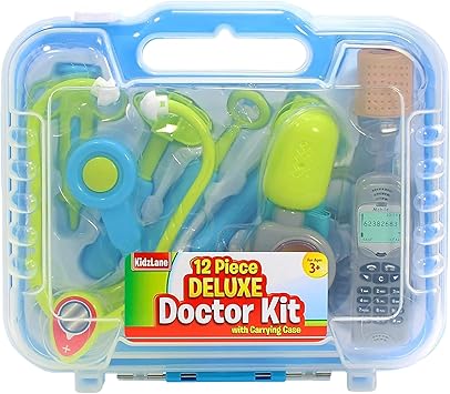 Kidzlane Doctor Kit for Kids - Kids Doctor Playset with Electronic Stethoscope - Kid Doctor Play Set - Pretend Play Doctor Set for Toddlers - Children's Realistic Dr. Kit with Sounds
