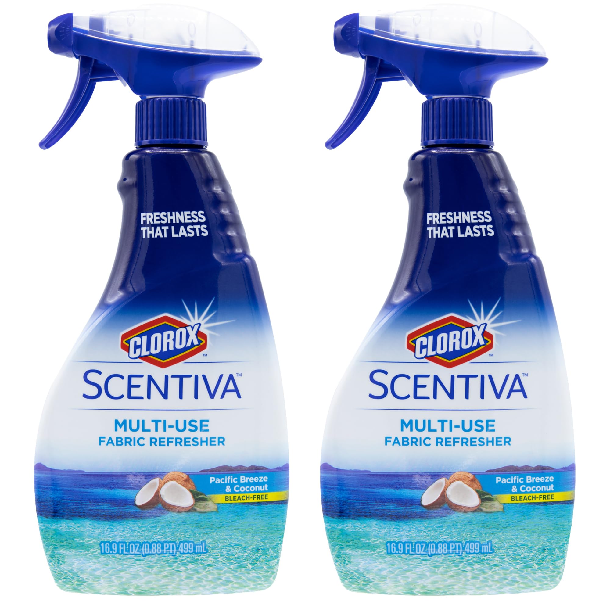 Clorox Scentiva Fabric Refresher, Pacific Breeze &amp; Coconut, 16.9 Oz, 2-Pk
