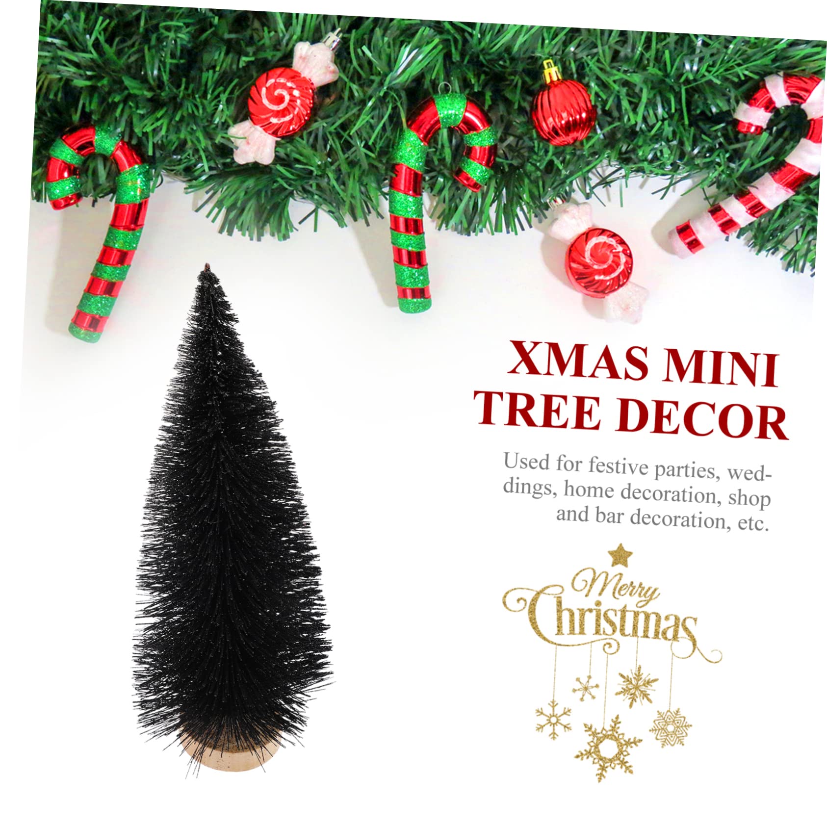 TOPBATHY 5 Pz piccolo albero di natale nero christmas party centrotavola natalizio mini albero di natale da tavolo addobbi per alberi di natale arredamento piccoli alberi di natale plastica