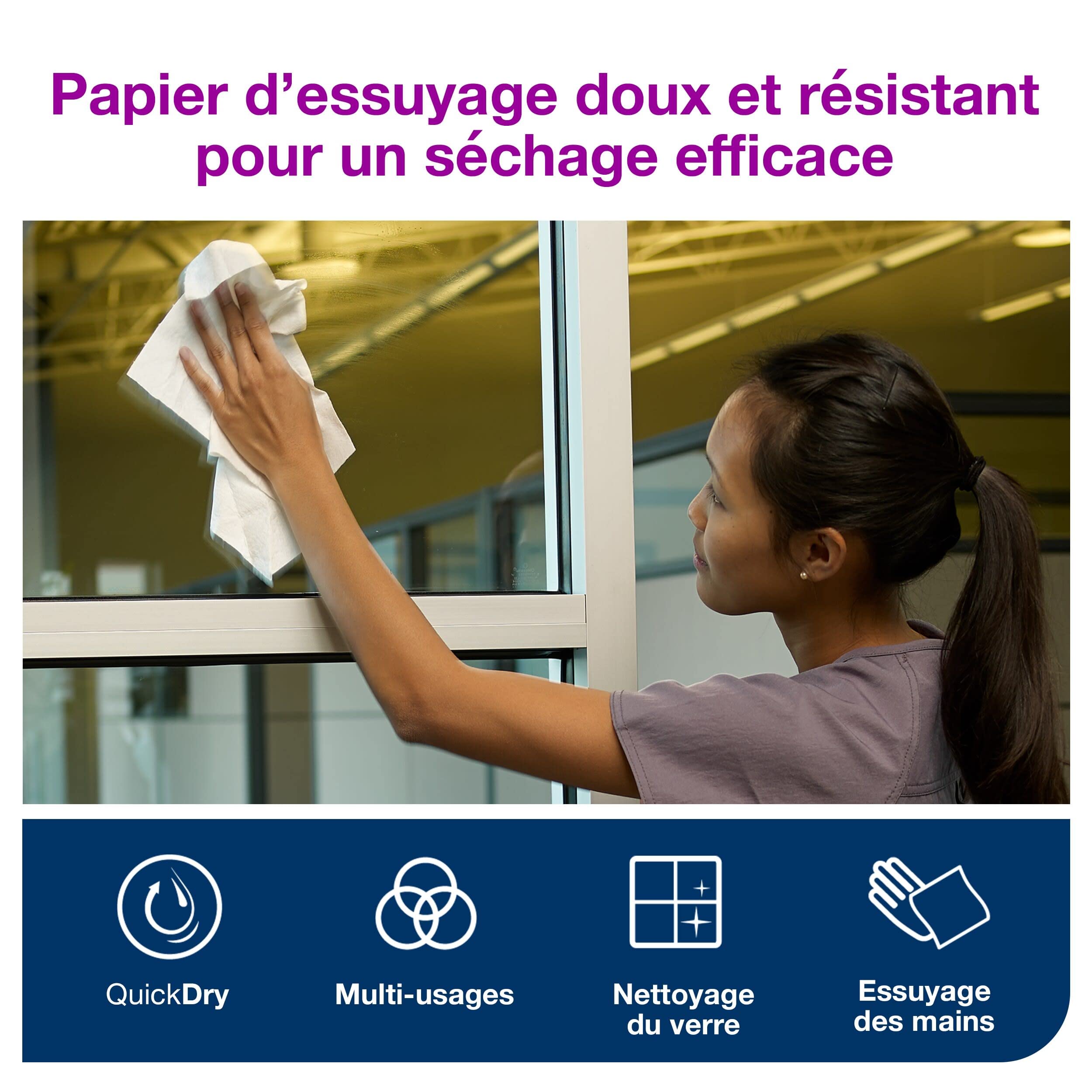 Tork Papier d'Essuyage Plus à Dévidage Central blanc M2, multi-usages, 6 x 368 feuilles, 130044