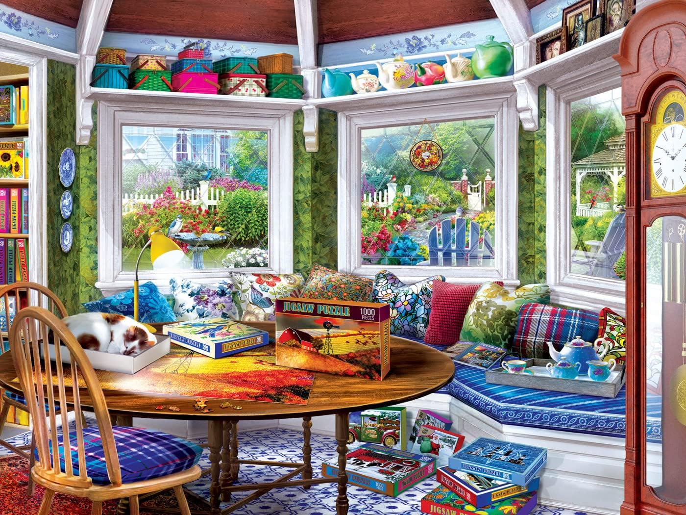 Masterpieces 550 Piece Jigsaw Puzzle for Adults and Family - Puzzler's Retreat - 18"x24"