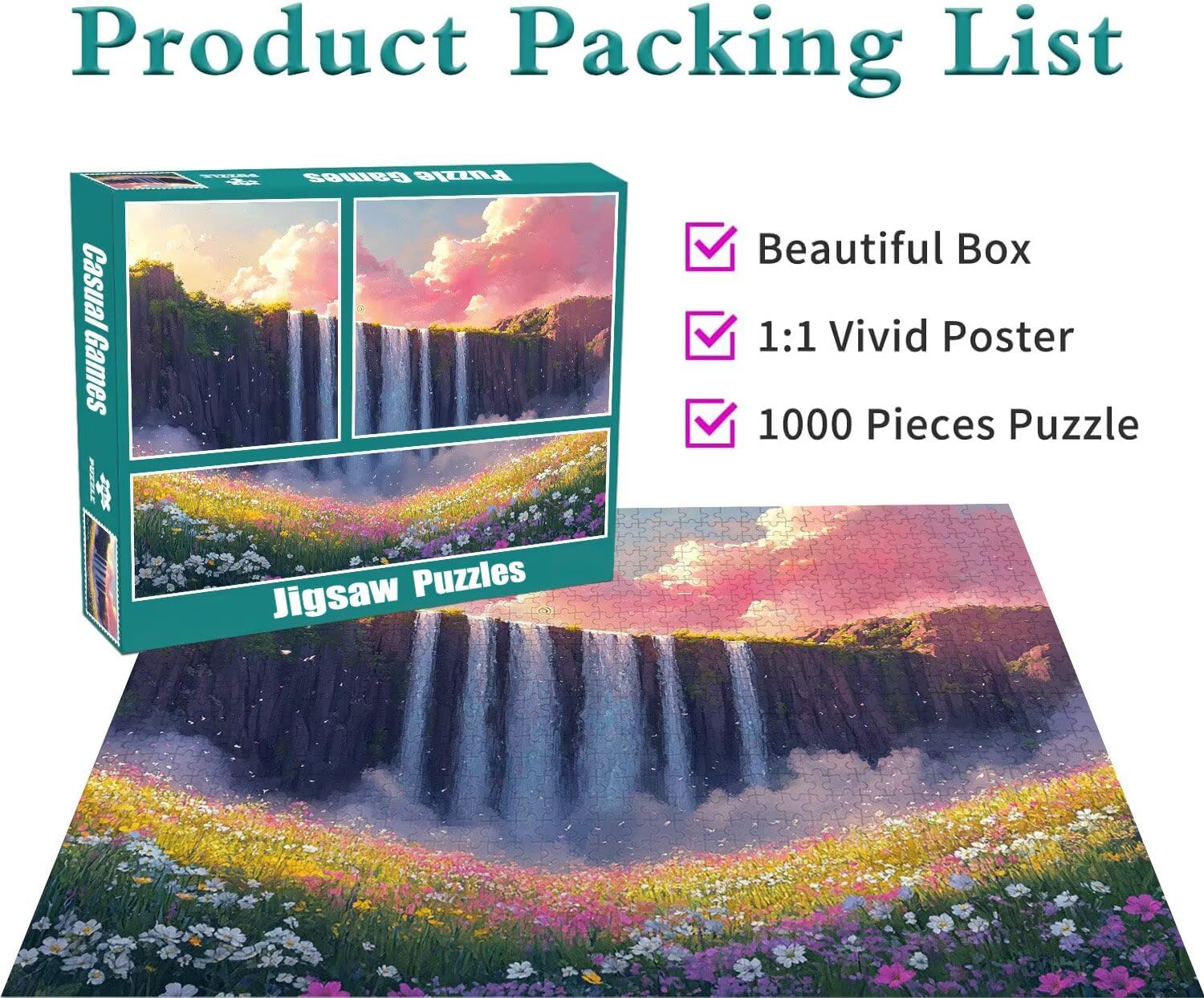 Puzzle Erwachsene 2000 Teile Fallen Blume Educa Jigsaw für Kinder ab 8 Jahren Mädchen Jungen, Erwachsene Impossible Klassische Puzzles Schwer, Anspruchsvoll Spielspaß, Als Geschenke 70x99cm t-852