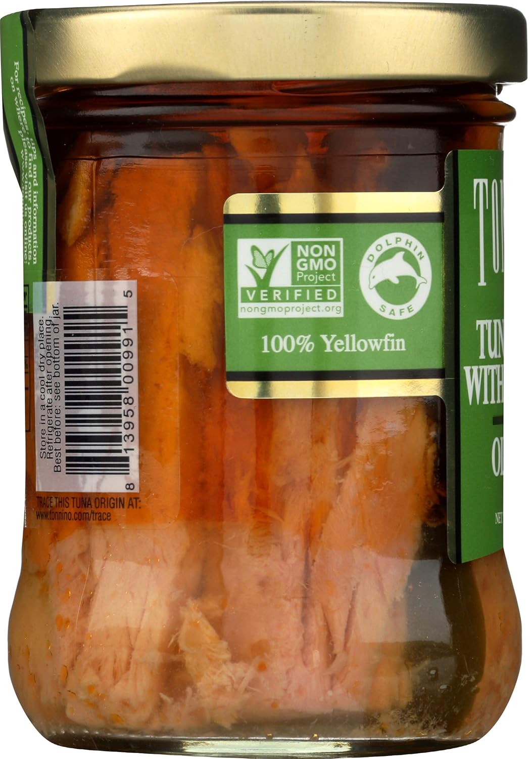 Tonnino Yellowfin Tuna Fish Premium – Jalapeño in Olive Oil – Pack of 6 – Alternative to Salmon – Protein Snacks – Ready to Eat Meals